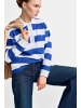 Rich & Royal Striped Polo Sweater in Royal Blue