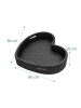 relaxdays Schwimmendes Tablett "Herz" in Schwarz - (B)60 x (H)20 x (T)60 cm