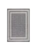 KADIMA DESIGN Teppich Outdoor Flachgewebe Bordüre Polypropylen Balkon in Grau