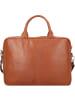 Dermata Aktentasche Leder 39 cm Laptopfach in cognac