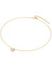 Rafaela Donata Set (Kette+Ohrstecker)   Sterling Silber gelbgold verziert mit Kristallen von Swarovski® weiß in gelbgold