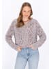 myMo Women Sweater in grey multicolor