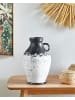 Beliani Dekovase MASSALIA in Schwarz/Weiß - (W) 23 x (H) 33 x (L) 23 cm