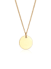 Elli Halskette 925 Sterling Silber Geo, Plättchen in Gold
