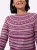 WITT WEIDEN Rundhals-Pullover in malve-orchidee-geringelt