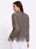 WITT WEIDEN Spitzen-Bluse in taupe