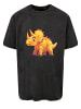 F4NT4STIC Oversize T-Shirt Süßer Triceratops Dinosaurier in schwarz
