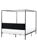Beliani Himmelbett MIRABEAU  in Schwarz/Beige - (W) 166 x (H) 170 x (L) 207 cm