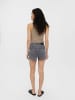Vero Moda Kurze Denim Jeans Shorts mit Fransen VMBRENDA in Grau