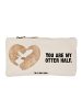 Mr. & Mrs. Panda Pencil Case Otter Herz mit Spruch in Weiß