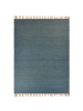 Beliani Kurzflor LUNIA in Blau/Braun - (W) 160 x (H) 0.7 x (L) 230 cm