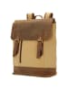 Dermata - Rucksack Canvas/Leder Kombination 39 cm (brown) in braun