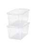 SmartStore 2er-Set Aufbewahrungsbox Classic Transparent 46L