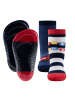 ewers 2er-Set Stoppersocken 2er Pack Feuerwehr/Ringel in navy