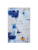 Beliani Kurzflor ADAPAZARI in Bunt/Weiß/Blau - (W) 140 x (H) 0.5 x (L) 200 cm