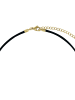 Noelani Choker Edelstahl, IP gold, Leder in Gold
