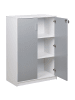 Beliani Büroschränke ZEHNA in Grau/Weiß - (W) 80 x (H) 117 x (L) 40 cm