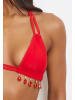 Moda Minx Bikini Top Selene Droplet Double Strap Triangle in rot