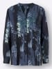 creation L Bluse in ecru-dunkelblau-bedruckt
