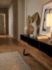 KADIMA DESIGN Lowboard Akazie Massivholz 140x50x40 cm Baumkante TV-Kommode ,