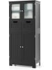 COSTWAY Badschrank mit 2 Schubladen in Schwarz