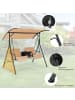 COSTWAY Gartenschaukel 2 Sitzer 181cm mit Kühltasche in Braun