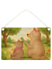 Mr. & Mrs. Panda Schild Bär Kind Design ohne Spruch in Weiß