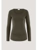 Hessnatur Softrib Longsleeve in vintage oliv