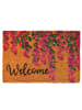relaxdays Fußmatte "Blumenmuster" in Mehrfarbig - 60 x 40 cm