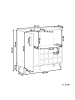 Beliani Weinregal ELISTON in Braun/Schwarz - (W) 97 x (H) 90 x (L) 36 cm