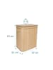 relaxdays Wäschekorb in Natur - (B)52 x (H)63 x (T)32 cm
