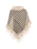 osha Damen Poncho in Wollweiss