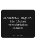Mr. & Mrs. Panda Mousepad Spruch Zahnarzt Magier mit Spruch in Schwarz