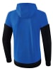 erima Squad Trainingsjacke mit Kapuze in new royal/schwarz/weiss