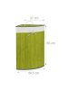 relaxdays 2 x Eckwäschekorb in Grün - (B)49,5 x (H)65 x (T)37 cm