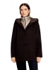 Gil Bret Wolljacke mit Kapuze in Dark Brown Melange