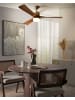 Beliani Deckenventilator mit Licht ARUWIMI in Braun/Messing