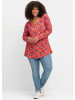 sheego by Joe Browns Longshirt in rot-gemustert