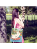 Mr. & Mrs. Panda Schultertasche Einhorn Blümchentail Design ohne Spruch in Weiß