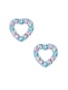 schmuck23 Silber Ohrringe 925 Herz 0,7 cm x 0,8 cm