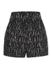 S. Oliver Webshorts in schwarz-beige-bedruckt