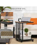 HOMCOM Couchtisch in Schwarz  &  Walnuss 51L x 36B x 65H cm
