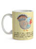 Mr. & Mrs. Panda Becher Thanksgiving Truthahn mit Spruch in Gelb Pastell