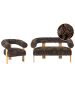 Beliani 2-tlg Sitzgruppe ILBRO in Braun