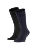 Falke Socken 2er Pack in Schwarz/Dunkelblau
