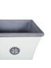 Beliani Outdoor Blumentopf ELATEIA in Weiß/Blau - (W) 32 x (H) 31 x (L) 32 cm