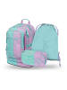 BAAGL 3-tlg. Set: Schulrucksack Cubic in Violett Sky