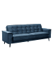 58 aufm Kessel SOFA 3-Sitzer mit Bettfunktion Kaycee Samtvelours dunkelblau