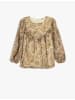 KOTON BLUSE LS in Braun Gemustert