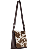 Jost Bodybag Furry Cow Shoulder Bag M in Brown